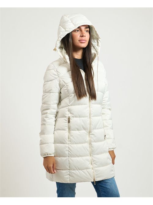Yes Zee women's long quilted jacket with hood YES ZEE | O017-M8000157